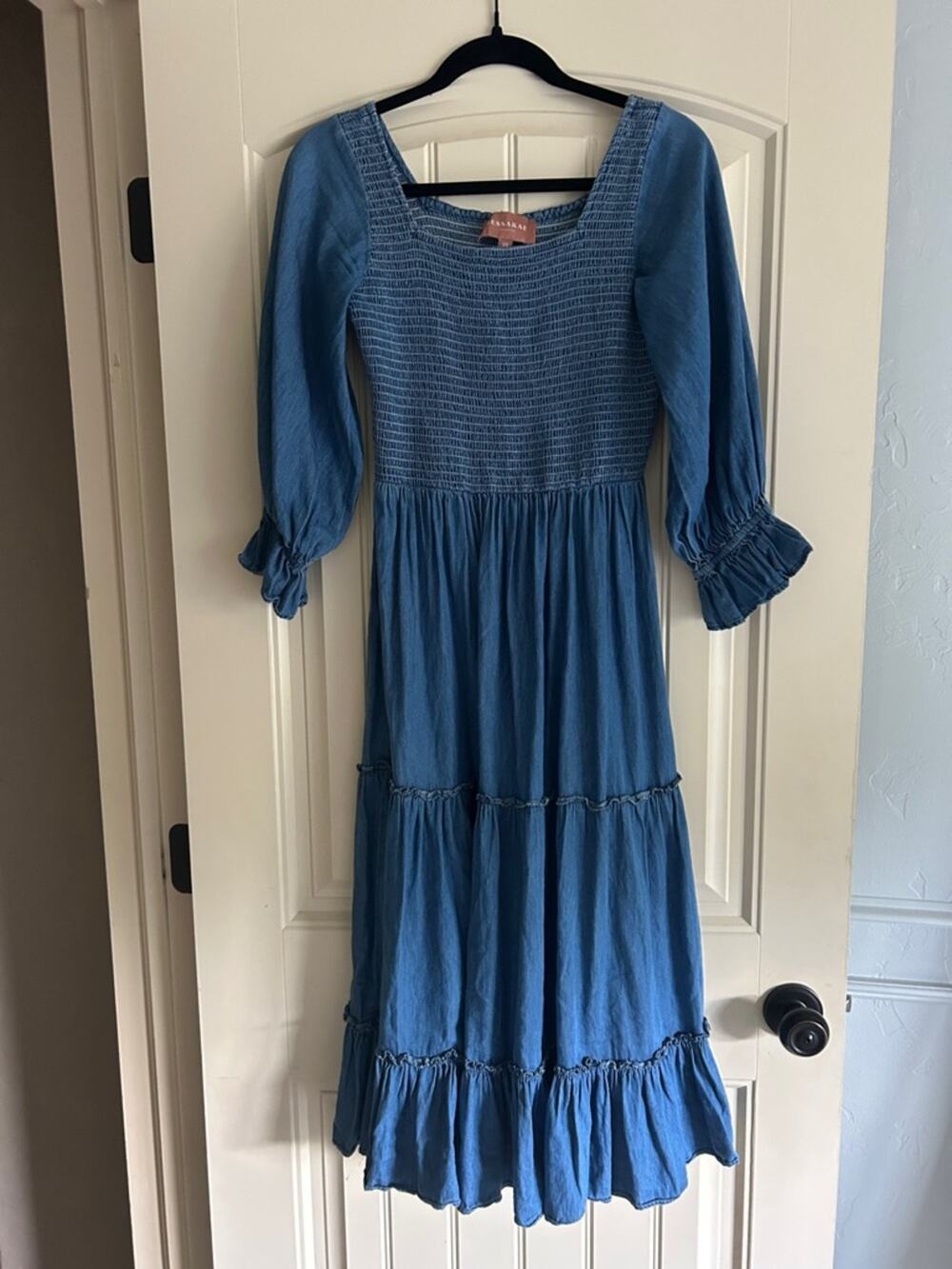 JessaKae Blue Smocked Tiered Dress for Kids